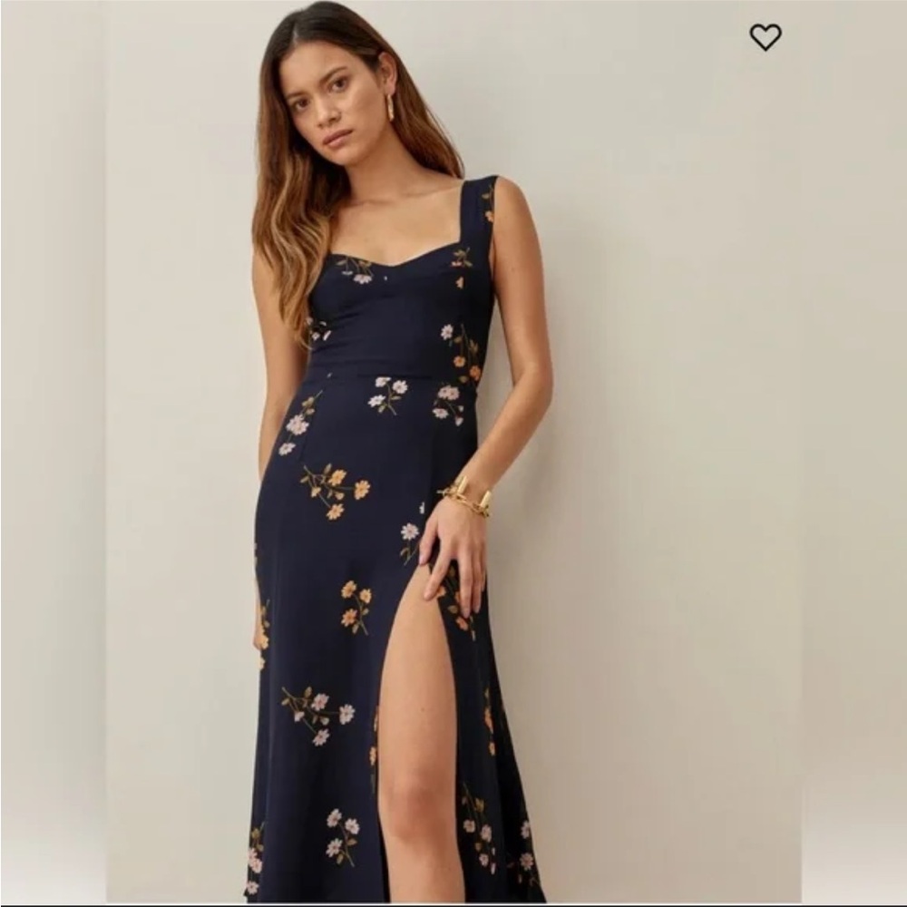 Reformation Floral Print Midi Dress